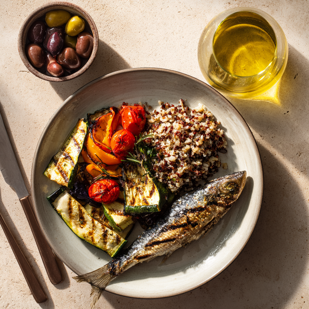 Processo di consulenza nutrizionale con ingredienti freschi